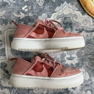Nike Rose and Ivory Platform Sneakers